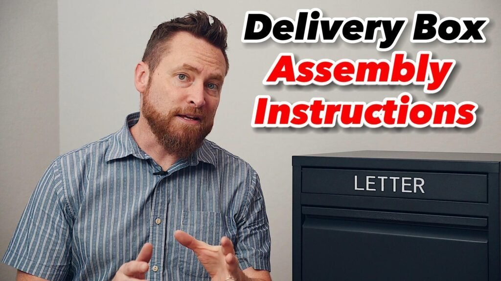 Engaging video cover featuring step-by-step assembly instructions for the Feliluke modern mail and package box, simplifying the setup process.